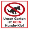 Melis-Folienwerkstatt Garden Sign "No Dog Toilet" - 60 x 40 cm - 3 mm Aluminum Composite view 1