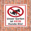 Melis-Folienwerkstatt Garden Sign "No Dog Toilet" - 60 x 40 cm - 3 mm Aluminum Composite view 2