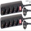 revolt 2-Pack 4-Outlet Power Strip with Illuminated Power Switch view 2