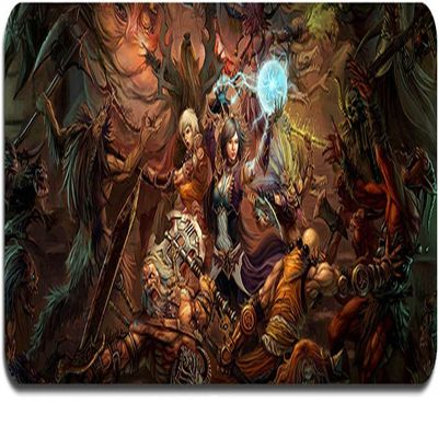 Rubber Diablo Large Mouse Pad - Waterproof and Non-Slip (17, 800 × 300 × 3 mm / 31.5 × 11.7 × 0.12 in)