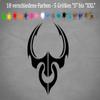 Tribal Bull Sticker Decal, Black, 15 x 12 cm view 2