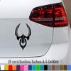 Tribal Bull Sticker Decal, Black, 15 x 12 cm view 3