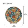 Mnsruu Round Tablecloth, Skull with Red Flowers, Decorative Table Cover for Dinner Parties view 4