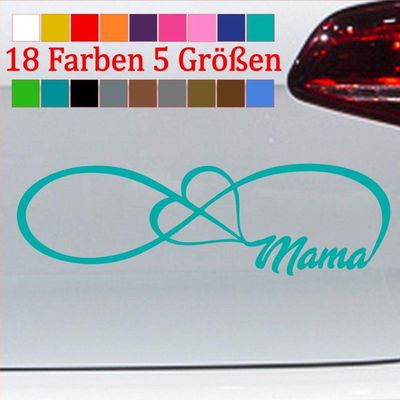 Love Mama Heart Sticker – Dad, Grandma, Family, 20 × 6 cm, Turquoise