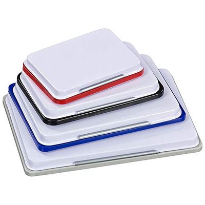 Metal-Cased Ink Pad, Size and Color Choice (Orange, 8 x 12.5 cm Imprint Size)