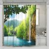 Chickw1 Waterproof Green Forest Shower Curtain, 180 x 200 cm view 1
