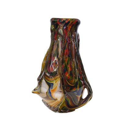Antike Fundgrube Decorative Green-Blue Vase | Abstract Glass Art | Flower Vase Decoration | H: 45 cm (9575)