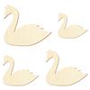 Wooden Swan with Crown – Craft Decoration, 3–50 cm, 34 cm, Pack of 100 view 2