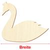 Wooden Swan with Crown – Craft Decoration, 3–50 cm, 34 cm, Pack of 100 view 3
