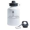 Rising Space Shuttle Gray Rocketship Artwork Tourist Water Bottle view 1