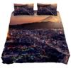 Eslifey Tokyo City at Sunshine with Mount Fuji Landscape Soft 3-Piece Bedding Set for Women and Men, 150 x 200 cm, Chemical Fabric, Multicolor, Full 79 x 91.9 x 29 in view 1