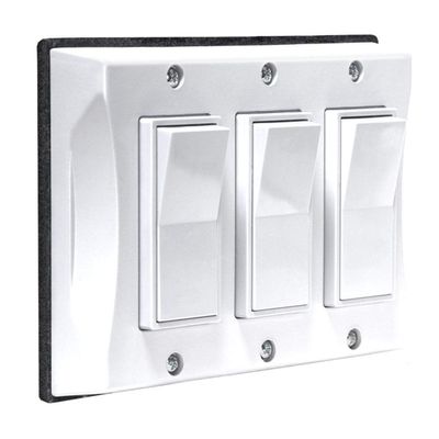 TayMac 5129-1 Weatherproof 3-Gang Cover, White