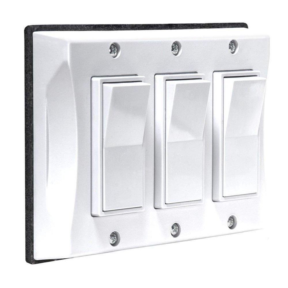 TayMac 5129-1 Weatherproof 3-Gang Cover, White