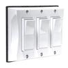 TayMac 5129-1 Weatherproof 3-Gang Cover, White view 1