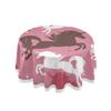Mnsruu Round Tablecloth with Unicorn Pattern view 1