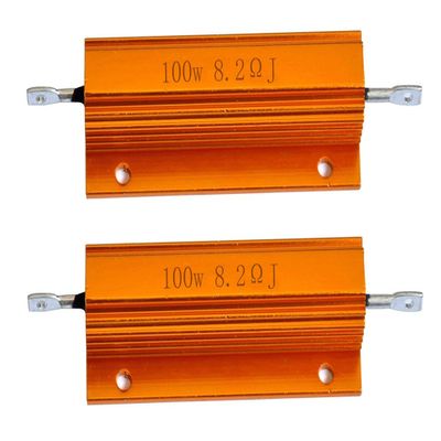 2-Pack 100 W 8.2 Ohm Aluminum-Housed Wirewound Resistors
