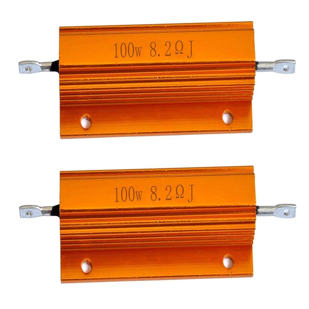 2-Pack 100 W 8.2 Ohm Aluminum-Housed Wirewound Resistors