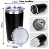 Gteller 20 oz Blue Stainless Steel Insulated Tumbler view 4
