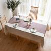 AMCER Cotton Linen Tablecloth 140 x 295 cm, Red view 1
