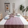 AMCER Cotton Linen Tablecloth 140 x 295 cm, Red view 2