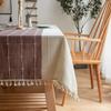 AMCER Cotton Linen Tablecloth 140 x 295 cm, Red view 3