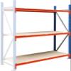 Regalwerk EMMA Wide-Span Shelving H Add-On Bay 2500 x 1500 x 1000 mm with Wood Decking, 650 kg Shelf Load, 4 Levels view 1
