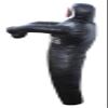 LISARO Throwing Dummy, Wrestling/Judo Dummy, Synthetic Leather, Black, 160 cm, Filled view 2