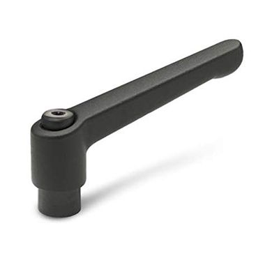 DOLD Mechatronik Adjustable Clamping Lever with M16 Female Thread, 108 mm Lever, Satin Black