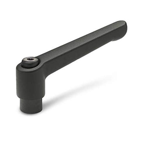 DOLD Mechatronik Adjustable Clamping Lever with M16 Female Thread, 108 mm Lever, Satin Black