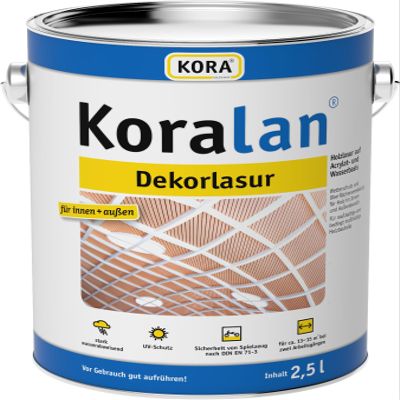 KORA Koralan Decorative Wood Stain, Teak, 2.5 L