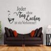 tjapalo A217 Living Room Wall Decal, “Every Day Without Laughter Is a…,” Black, W58 × H24 cm view 1