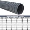 Gray PVC Exhaust Hose, Suction Spiral Flex Hose, Flame-Retardant (40 mm - 15 m) view 2