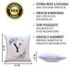 OWLBOOK Floral Wreath Pillow with Letter Y and Filling view 2