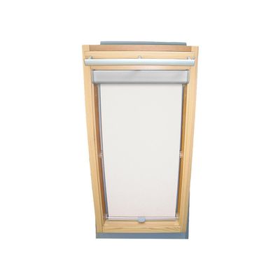 Comfort Premium Blackout Roller Blind for VELUX Roof Windows, Type VL Y/VU Y/VKU - Y67, White, with Valance and Mounting Claws, CLICK Installation