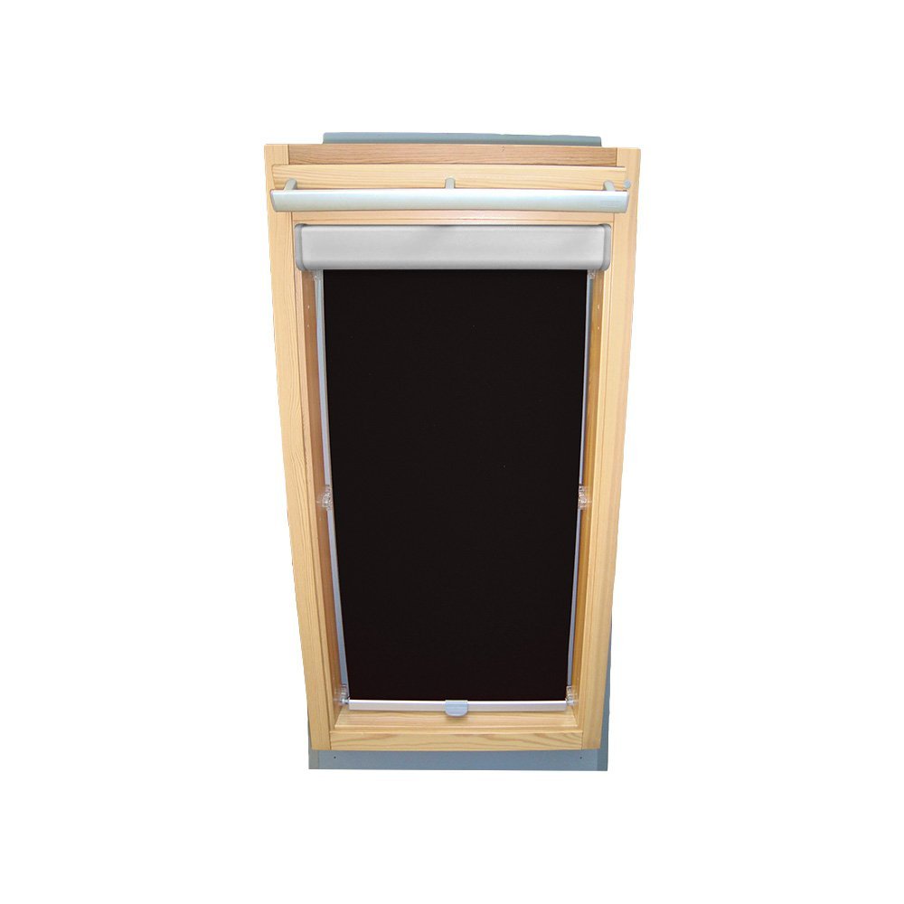 Blackout Blind for VELUX Skylights, Comfort Premium, Black, with Valance and Mounting Claws