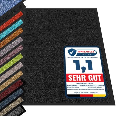 etm Dirt-Trapping Doormat, Black, 40 x 60 cm