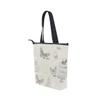MONTOJ Hibiscus Charcoal Peacock Floral Shoulder Tote Bag view 3