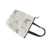 MONTOJ Hibiscus Charcoal Peacock Floral Shoulder Tote Bag view 4