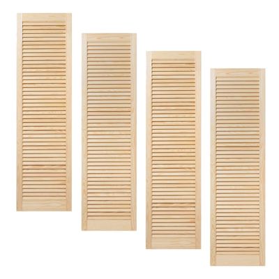 ben+camilla.com 4-Pack Louvered Doors, 140.6 x 39.4 cm, Untreated Natural Pine