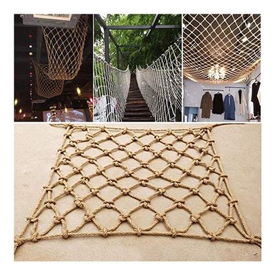 GZHENH Decorative Net, Fishnet Decor, Balcony Safety Net, Handwoven, Reusable, Customizable (Beige, 4 mm, 1 x 8 m)