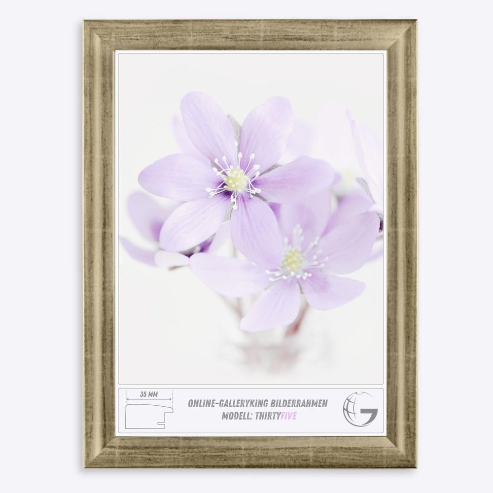 Online-GalleryKing OGK Thirtyfive Picture Frame 21 x 26 cm, Silver Leaf
