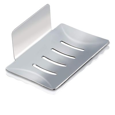 HONZUEN Adhesive Stainless Steel Soap Holder, No Drilling Required