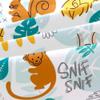 Eslifey Colorful Doodle Wild Animals Words Duvet Cover Set, 3-Piece view 3