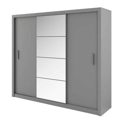 Sliding-Door Wardrobe IDEA ID01 (Matte Gray)