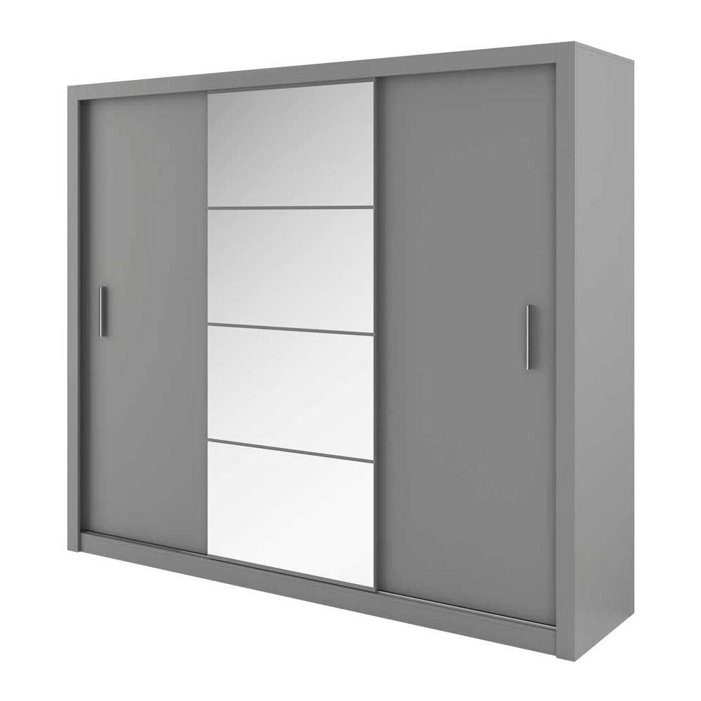 Sliding-Door Wardrobe IDEA ID01 (Matte Gray)