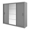 Sliding-Door Wardrobe IDEA ID01 (Matte Gray) view 1