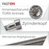 FASTON M3x8 Socket Head TORX Screws, A2/V2A Stainless Steel, ISO 14579, 5-Pack view 2