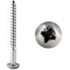 FASTON 4 x 45 mm Pan-Head Wood Screws, Pozidriv, DIN 7996, Stainless Steel A2 V2A, 5-Pack view 1