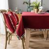 AMCER Outdoor Tablecloth 120 x 205 cm, Red view 2