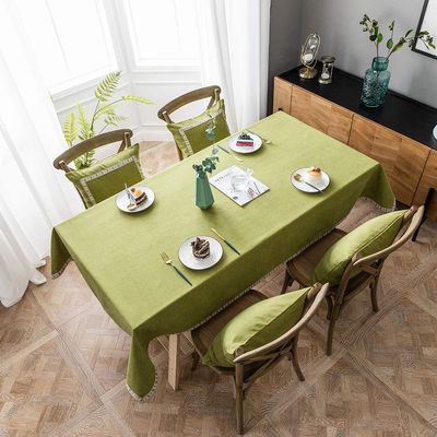 AMCER Outdoor Tablecloth 110 x 115 cm, Washable, Mold-Resistant, Fade-Resistant, Green